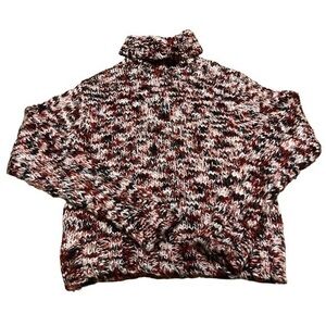 Tom Tailor Black, Red, and White Knit Sweater Size 38